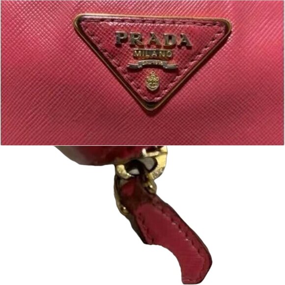 229164P (S2) Prada Wallet Long Round Zipper Pink Leather - Picture 6 of 10